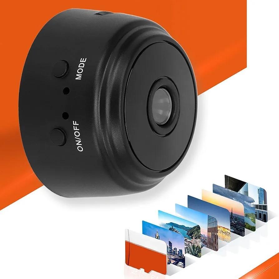 Black Mini Camera with Magnetic Mount & 120min Battery