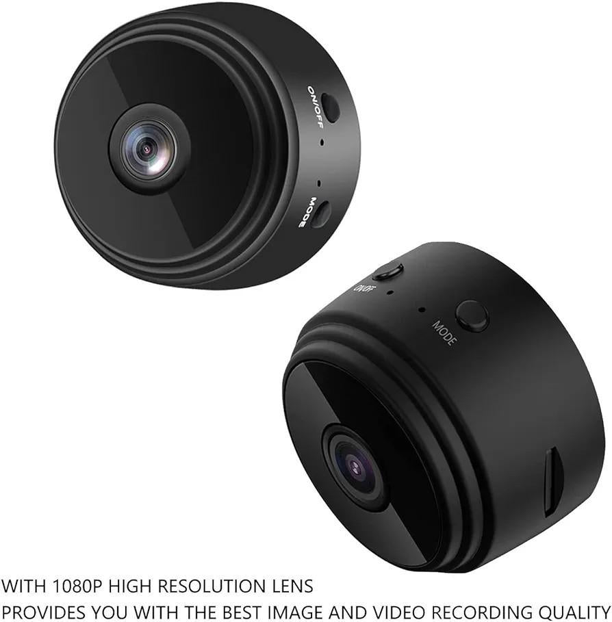 Black Mini Camera with Magnetic Mount & 120min Battery