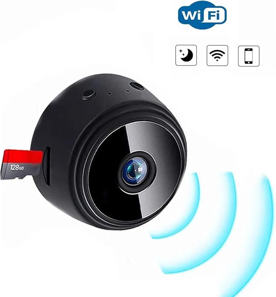 Black Mini Camera with Magnetic Mount & 120min Battery